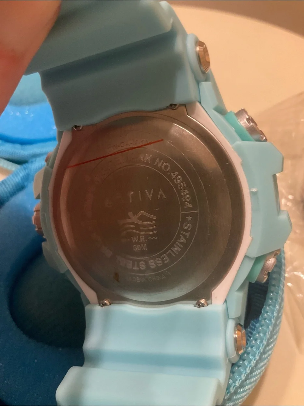 NWT Invicta Activa Digital Sport Watch Aqua Blue WR 30M w/ Case
